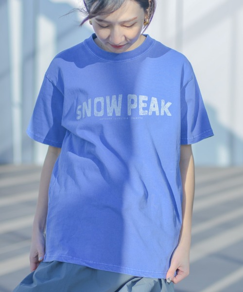 Snow Peak（スノーピーク）の「Recycled Cotton Dyed T-Shirt SP（Tシャツ/カットソー・メンズ・ブルー/アイボリー/チャコール・XXL/XL/L/M/S/1）」の20枚目の写真