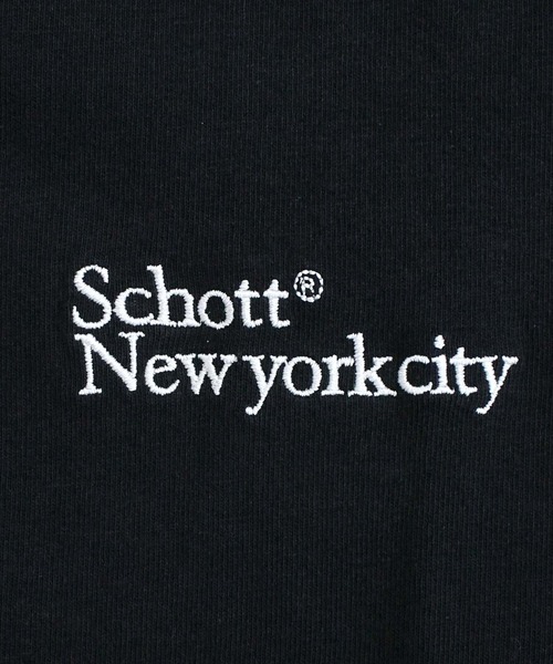 Schott（ショット）の「T-SHIRT EMB. Schott NYC/ニューヨーク刺繍Tシャツ（Tシャツ/カットソー・メンズ・ホワイト/ブラック・L/XL/XXL/M）」の8枚目の写真