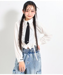 ANAP GｉRL（アナップガール）の「ネクタイ付 シャーリングシャツ（シャツ/ブラウス・キッズ）」