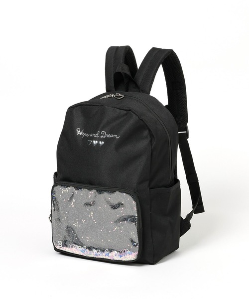 BAYFLOW（ベイフロー）の「[推し活にも!]キラキラスパンコールリュック[M(約10L)・L(約15L)] (KIDS)（バックパック/リュック・キッズ・レインボー/ラベンダー/ブラック・MEDIUM/LARGE）」の9枚目の写真