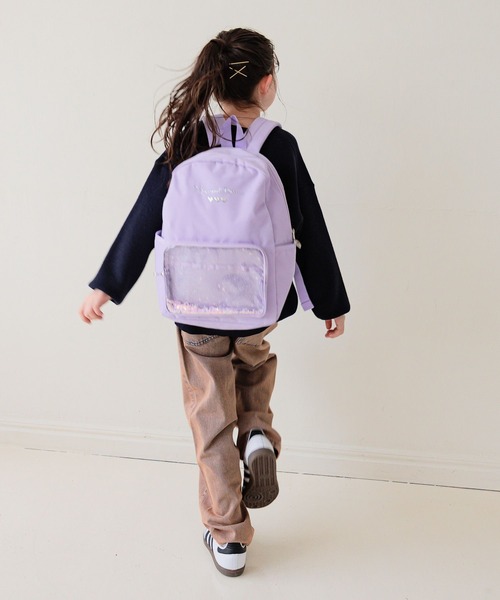 BAYFLOW（ベイフロー）の「[推し活にも!]キラキラスパンコールリュック[M(約10L)・L(約15L)] (KIDS)（バックパック/リュック・キッズ・レインボー/ラベンダー/ブラック・MEDIUM/LARGE）」の16枚目の写真