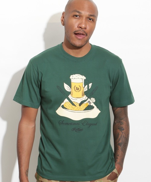 ROTAR(ローター)の「Sometimes Elegant Tee(Tシャツ/カットソー・メンズ・ブラック/ピンク系その他/ホワイト/グリーン系その他・SMALL/MEDIUM/LARGE/X-LARGE)」の1枚目の写真