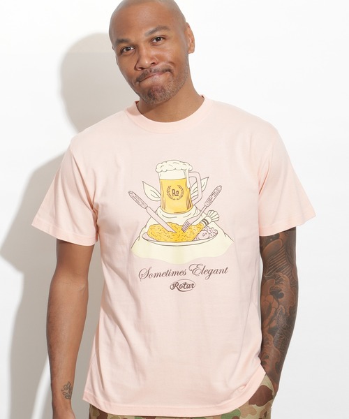 ROTAR(ローター)の「Sometimes Elegant Tee(Tシャツ/カットソー・メンズ・ブラック/ピンク系その他/ホワイト/グリーン系その他・SMALL/MEDIUM/LARGE/X-LARGE)」の4枚目の写真