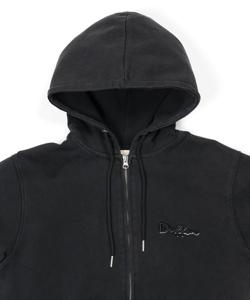 The DUFFER of ST.GEORGE(ザダファーオブセントジョージ)の「PONTE ZIP PARKA: ポンチ素材 スノー加工 フルジップパーカー(パーカー・メンズ・ブラック・SMALL/MEDIUM/LARGE/X-LARGE)」の7枚目の写真