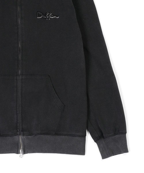 The DUFFER of ST.GEORGE(ザダファーオブセントジョージ)の「PONTE ZIP PARKA: ポンチ素材 スノー加工 フルジップパーカー(パーカー・メンズ・ブラック・SMALL/MEDIUM/LARGE/X-LARGE)」の8枚目の写真