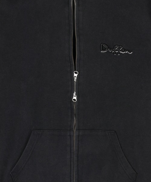 The DUFFER of ST.GEORGE(ザダファーオブセントジョージ)の「PONTE ZIP PARKA: ポンチ素材 スノー加工 フルジップパーカー(パーカー・メンズ・ブラック・SMALL/MEDIUM/LARGE/X-LARGE)」の9枚目の写真