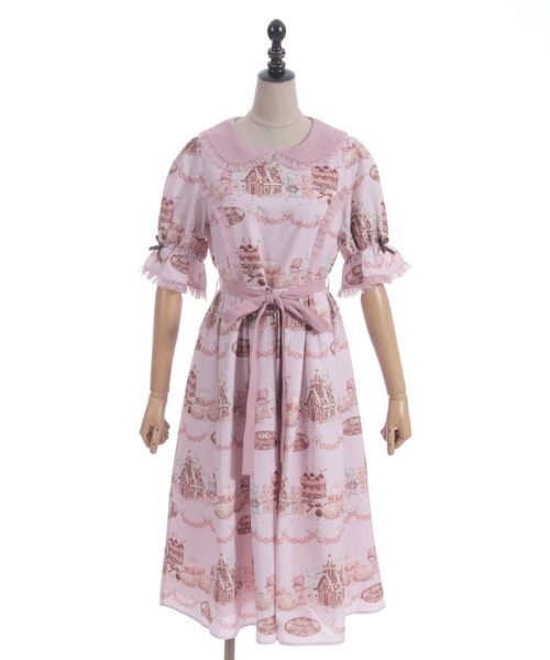 お菓子の家柄ワンピース【受注生産】 | レディース服