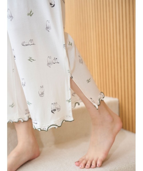 セール】カットレーヨンロングパンツ（ルームウェア/パジャマ