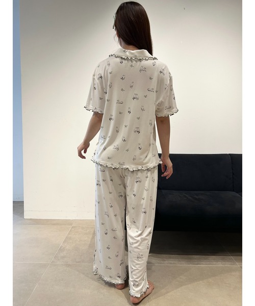 snidel home パジャマ　新品未使用　長袖長ズボン セール】カットレーヨンロングパンツ（ルームウェア/パジャマ