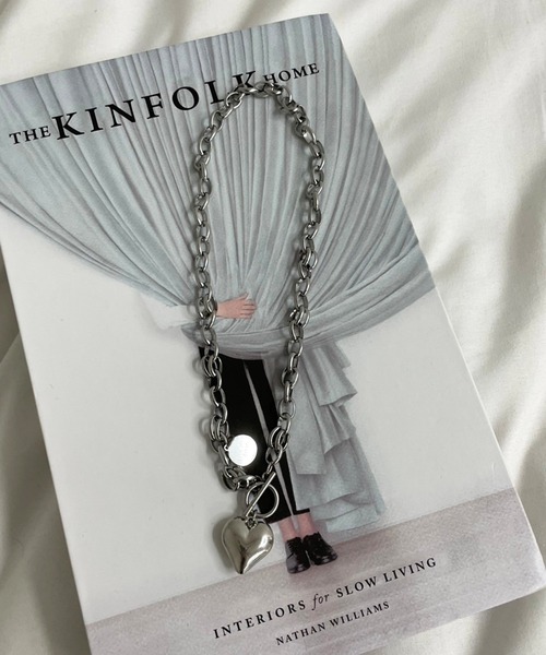 kutir(クティール)の「kutirlune/ハートモチーフチェーンネックレス(ネックレス・レディース・シルバー・FREE)」の3枚目の写真