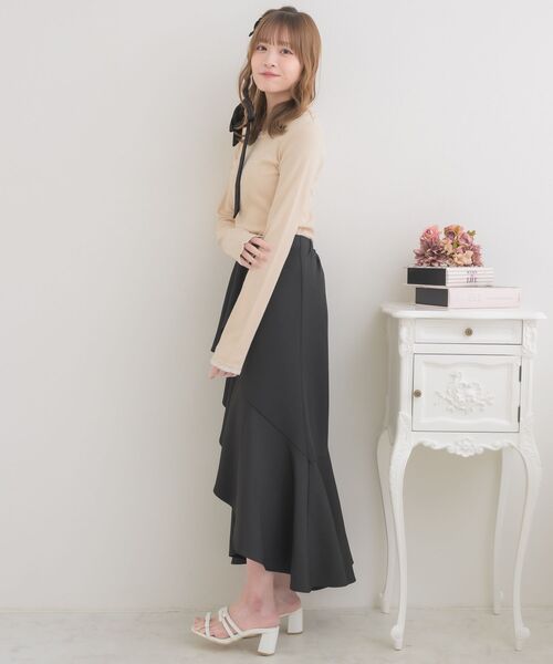 ems excite（エムズエキサイト）の「レース付きメッセージロゴCT（Tシャツ/カットソー・レディース・ナチュラル/チャコールグレー/ピンク・FREE）」の10枚目の写真