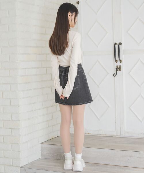 ems excite（エムズエキサイト）の「レース付きメッセージロゴCT（Tシャツ/カットソー・レディース・ナチュラル/チャコールグレー/ピンク・FREE）」の20枚目の写真