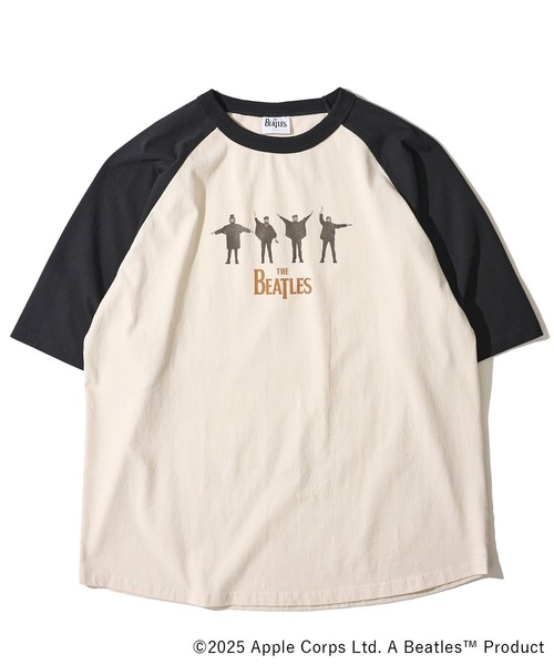 TETE HOMME（テットオム）の「【THE BEATLES/ザ ビートルズ】ラグランスリーブTシャツ/バックプリント（Tシャツ/カットソー・レディース・ホワイト/オフホワイト/ダークグレー・MEDIUM/LARGE/X-LARGE）」の2枚目の写真