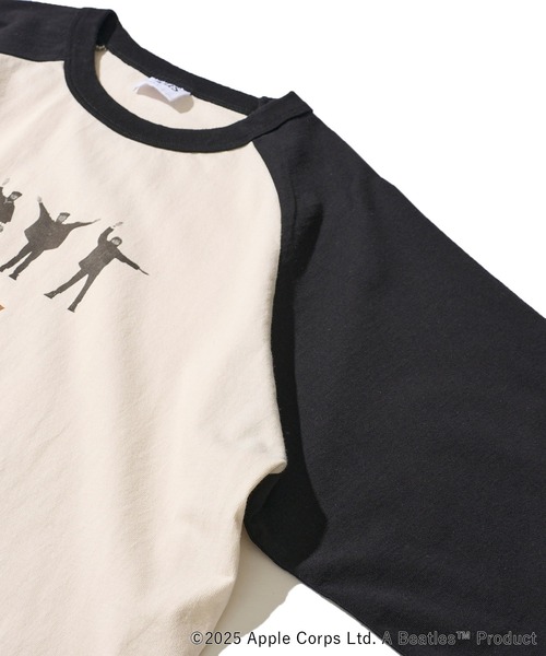 TETE HOMME（テットオム）の「【THE BEATLES/ザ ビートルズ】ラグランスリーブTシャツ/バックプリント（Tシャツ/カットソー・レディース・ホワイト/オフホワイト/ダークグレー・MEDIUM/LARGE/X-LARGE）」の4枚目の写真
