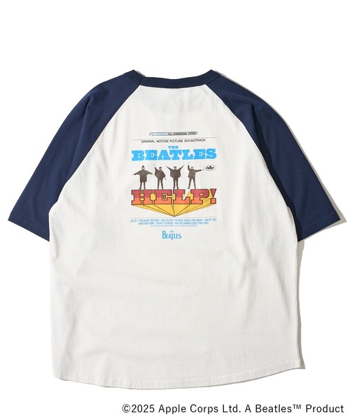 TETE HOMME（テットオム）の「【THE BEATLES/ザ ビートルズ】ラグランスリーブTシャツ/バックプリント（Tシャツ/カットソー・レディース・ホワイト/オフホワイト/ダークグレー・MEDIUM/LARGE/X-LARGE）」の7枚目の写真