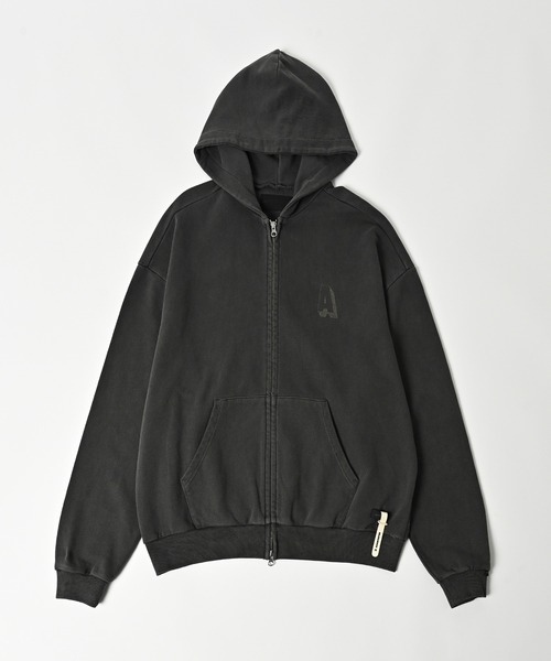 パーカー 「ADAMPATEK/アダムパテック」pigment dyeing zip hoodie/ピグメント染めジップパーカー レディース メンズ ADAMPATEK/アダムパテック】logo zip up hoodie / ロゴ刺繍