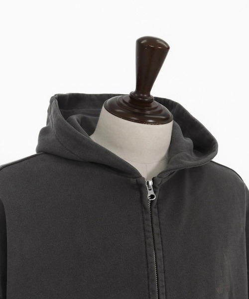 ADAM PATEK（アダムパテック）の「【ADAMPATEK/アダムパテック】pigment dyeing zip hoodie/ピグメント染めジップパーカー（パーカー・レディース・パープル/ブラック・2/1）」の9枚目の写真