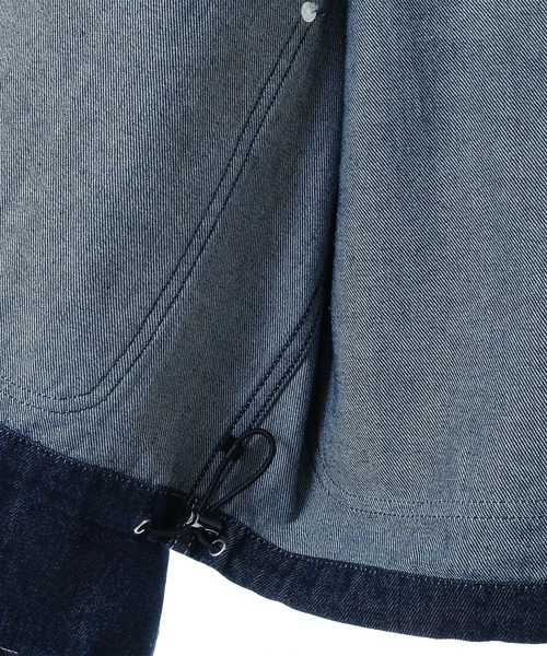 CRAFT STANDARD BOUTIQUE（クラフトスタンダードブティック）の「【ユニセックス】デニムブルゾン（デニムジャケット・レディース・ダークインディゴブルー/ブラック・M/S/L）」の14枚目の写真