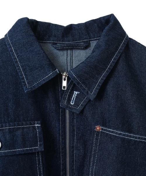 CRAFT STANDARD BOUTIQUE（クラフトスタンダードブティック）の「【ユニセックス】デニムブルゾン（デニムジャケット・レディース・ダークインディゴブルー/ブラック・M/S/L）」の10枚目の写真