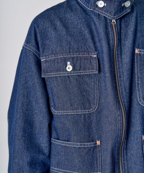 CRAFT STANDARD BOUTIQUE（クラフトスタンダードブティック）の「【ユニセックス】デニムブルゾン（デニムジャケット・レディース・ダークインディゴブルー/ブラック・M/S/L）」の21枚目の写真