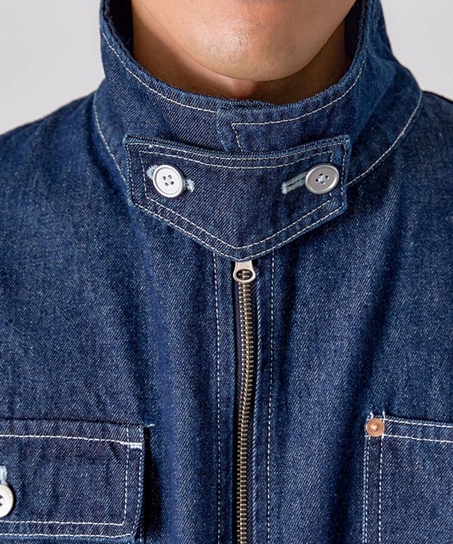 CRAFT STANDARD BOUTIQUE（クラフトスタンダードブティック）の「【ユニセックス】デニムブルゾン（デニムジャケット・レディース・ダークインディゴブルー/ブラック・M/S/L）」の17枚目の写真