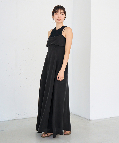 IENA(イエナ)の「キュプラサテン キャミドレス(ワンピース・レディース・ブラック/ブラウン系その他・36/38)」の17枚目の写真