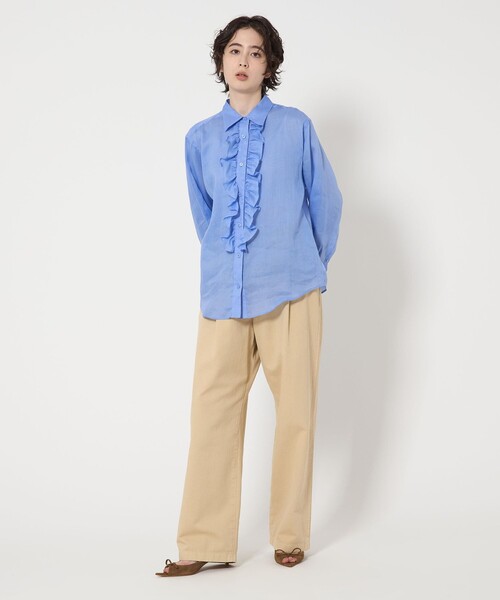 【極美品】UNITED ARROWS ラミーラッフルフリルブラウス UNITED ARROWS（ユナイテッドアローズ）の「ラミー ラッフル