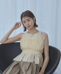 Ampirula（アンピルーラ）の「オーガンジープリーツキャミビスチェ（キャミソール）」
