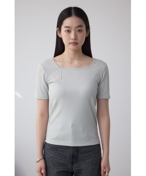 セール】2WAYドライタッチリブトップス（Tシャツ/カットソー