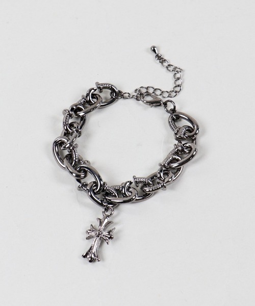 SPINNS(スピンズ)の「メタルブレスレット/クロス(ブレスレット・レディース・アンティークシルバー/シルバー・ONESIZE)」の1枚目の写真