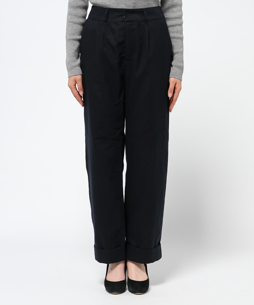 Green　Parks（グリーンパークス）の「・N裾ﾀﾞﾌﾞﾙﾜｲﾄﾞﾊﾟﾝﾂ（その他パンツ・レディース・ストライプ/その他1/ブルー系その他/ネイビー・LARGE/MEDIUM）」の5枚目の写真