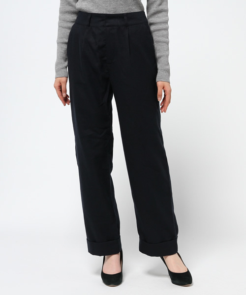 Green　Parks（グリーンパークス）の「・N裾ﾀﾞﾌﾞﾙﾜｲﾄﾞﾊﾟﾝﾂ（その他パンツ・レディース・ストライプ/その他1/ブルー系その他/ネイビー・LARGE/MEDIUM）」の18枚目の写真