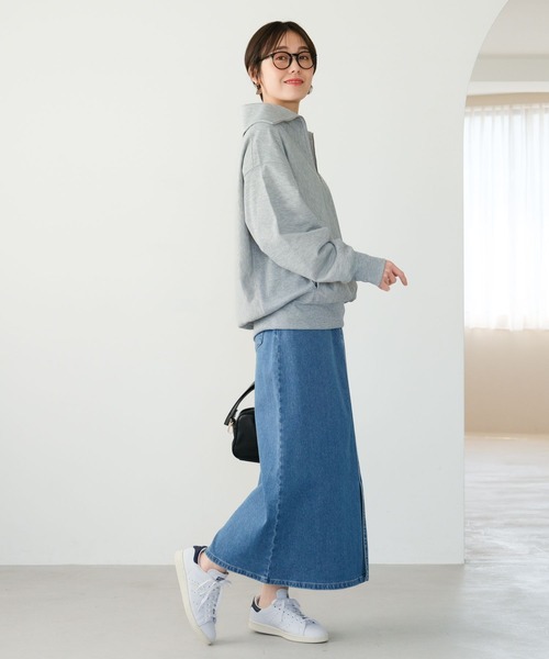 Elura（エルーラ）の「裏毛ハーフZIPプルオーバー/321618（Tシャツ/カットソー・レディース・ホワイト/ブラック/ライトグレー・FREE）」の8枚目の写真