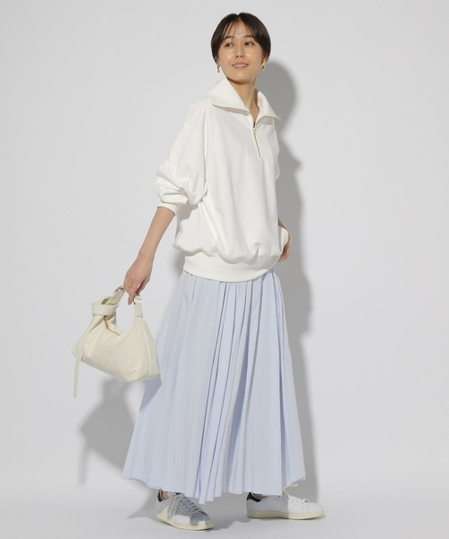 Elura（エルーラ）の「裏毛ハーフZIPプルオーバー/321618（Tシャツ/カットソー・レディース・ホワイト/ブラック/ライトグレー・FREE）」の12枚目の写真