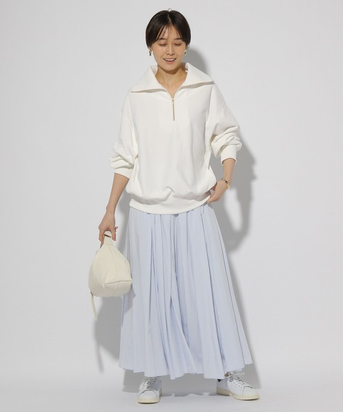 Elura（エルーラ）の「裏毛ハーフZIPプルオーバー/321618（Tシャツ/カットソー・レディース・ホワイト/ブラック/ライトグレー・FREE）」の14枚目の写真