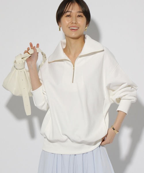 Elura（エルーラ）の「裏毛ハーフZIPプルオーバー/321618（Tシャツ/カットソー・レディース・ホワイト/ブラック/ライトグレー・FREE）」の15枚目の写真