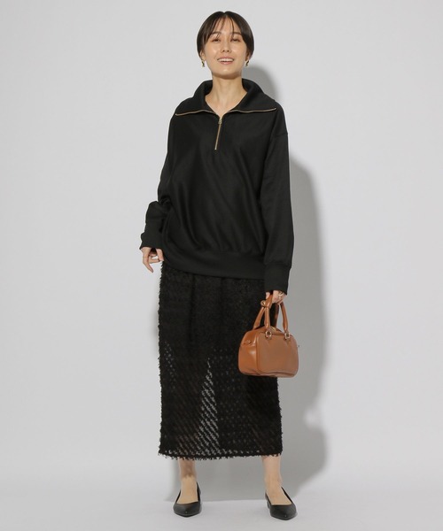 Elura（エルーラ）の「裏毛ハーフZIPプルオーバー/321618（Tシャツ/カットソー・レディース・ホワイト/ブラック/ライトグレー・FREE）」の17枚目の写真