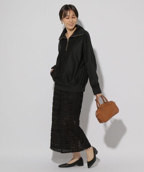 Elura（エルーラ）の「裏毛ハーフZIPプルオーバー/321618（Tシャツ/カットソー・レディース・ホワイト/ブラック/ライトグレー・FREE）」の19枚目の写真