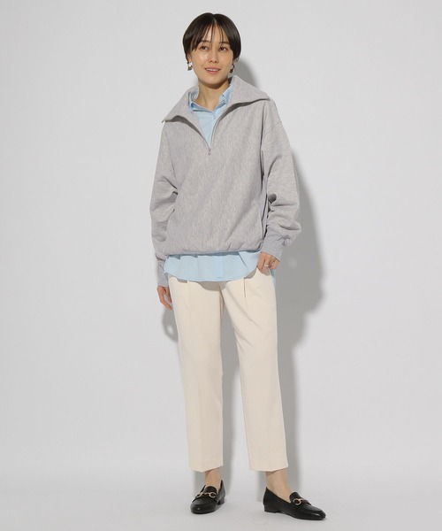 Elura（エルーラ）の「裏毛ハーフZIPプルオーバー/321618（Tシャツ/カットソー・レディース・ホワイト/ブラック/ライトグレー・FREE）」の22枚目の写真