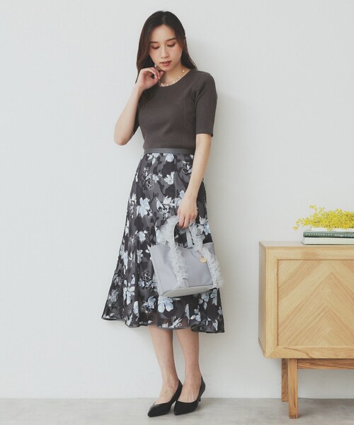 index（インデックス）の「リブケーブルニット【洗濯機洗い可】（ニット/セーター・レディース・チャコールグレー/サンドベージュ/ライトブルー/ホワイト系9・42/38/36/40）」の6枚目の写真