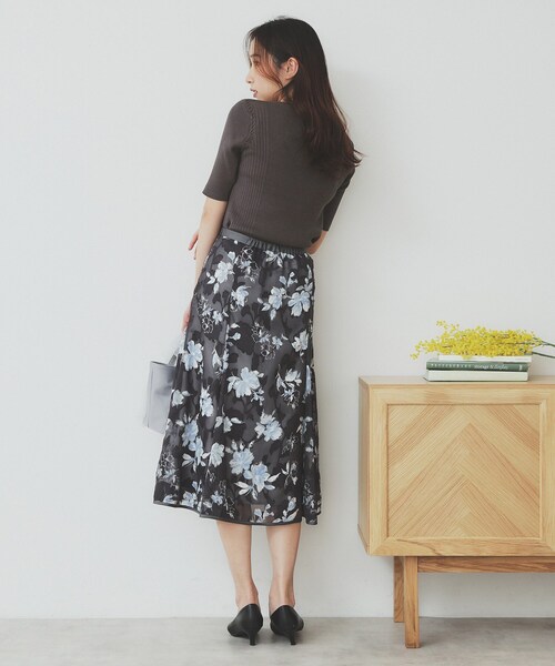 index（インデックス）の「リブケーブルニット【洗濯機洗い可】（ニット/セーター・レディース・チャコールグレー/サンドベージュ/ライトブルー/ホワイト系9・42/38/36/40）」の7枚目の写真