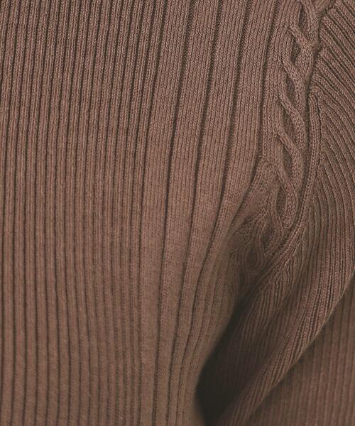 index（インデックス）の「リブケーブルニット【洗濯機洗い可】（ニット/セーター・レディース・チャコールグレー/サンドベージュ/ライトブルー/ホワイト系9・42/38/36/40）」の12枚目の写真