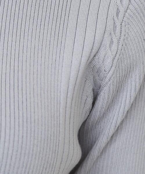 index（インデックス）の「リブケーブルニット【洗濯機洗い可】（ニット/セーター・レディース・チャコールグレー/サンドベージュ/ライトブルー/ホワイト系9・42/38/36/40）」の16枚目の写真