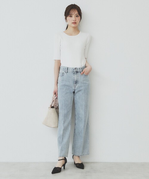 index（インデックス）の「リブケーブルニット【洗濯機洗い可】（ニット/セーター・レディース・チャコールグレー/サンドベージュ/ライトブルー/ホワイト系9・42/38/36/40）」の18枚目の写真