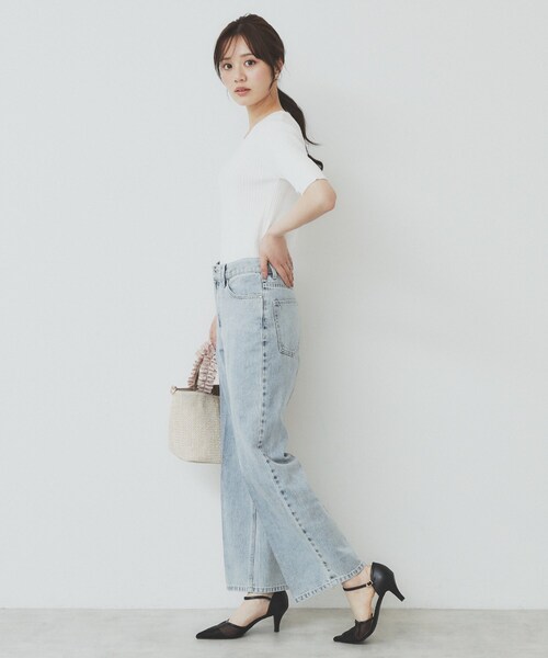 index（インデックス）の「リブケーブルニット【洗濯機洗い可】（ニット/セーター・レディース・チャコールグレー/サンドベージュ/ライトブルー/ホワイト系9・42/38/36/40）」の19枚目の写真