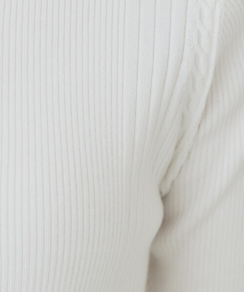 index（インデックス）の「リブケーブルニット【洗濯機洗い可】（ニット/セーター・レディース・チャコールグレー/サンドベージュ/ライトブルー/ホワイト系9・42/38/36/40）」の20枚目の写真