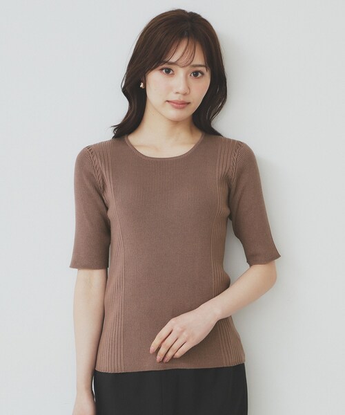 index（インデックス）の「リブケーブルニット【洗濯機洗い可】（ニット/セーター・レディース・チャコールグレー/サンドベージュ/ライトブルー/ホワイト系9・42/38/36/40）」の21枚目の写真