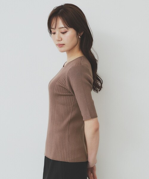 index（インデックス）の「リブケーブルニット【洗濯機洗い可】（ニット/セーター・レディース・チャコールグレー/サンドベージュ/ライトブルー/ホワイト系9・42/38/36/40）」の22枚目の写真