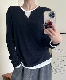 DECADE CLASSIC（ディケイド クラシック）の「【DECADE CLASSIC】バイカラーレイヤードカットソー（Tシャツ/カットソー）」