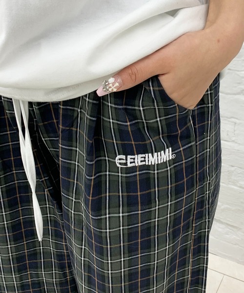 Teem Store（チームストア）の「ワンポイントダブルウエストチェックワイドパンツ ウエストフリル（その他パンツ・レディース・グレー・M/L）」の19枚目の写真